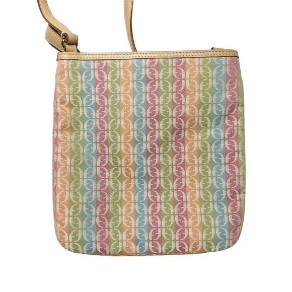 Fossil Signature Canvas and Leather Pastel Crossbody Bag - Picture 5 of 10